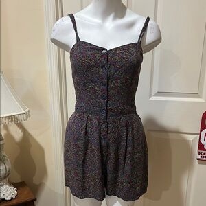 Forever 21 Multicolor Button-Up Romper. Size Medium, runs small.
